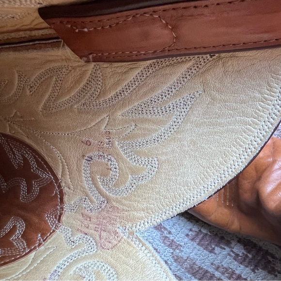 Justin Boots Tan Butterscotch 13” 1636 Cowboy Boots size 9 - Picture 11 of 12